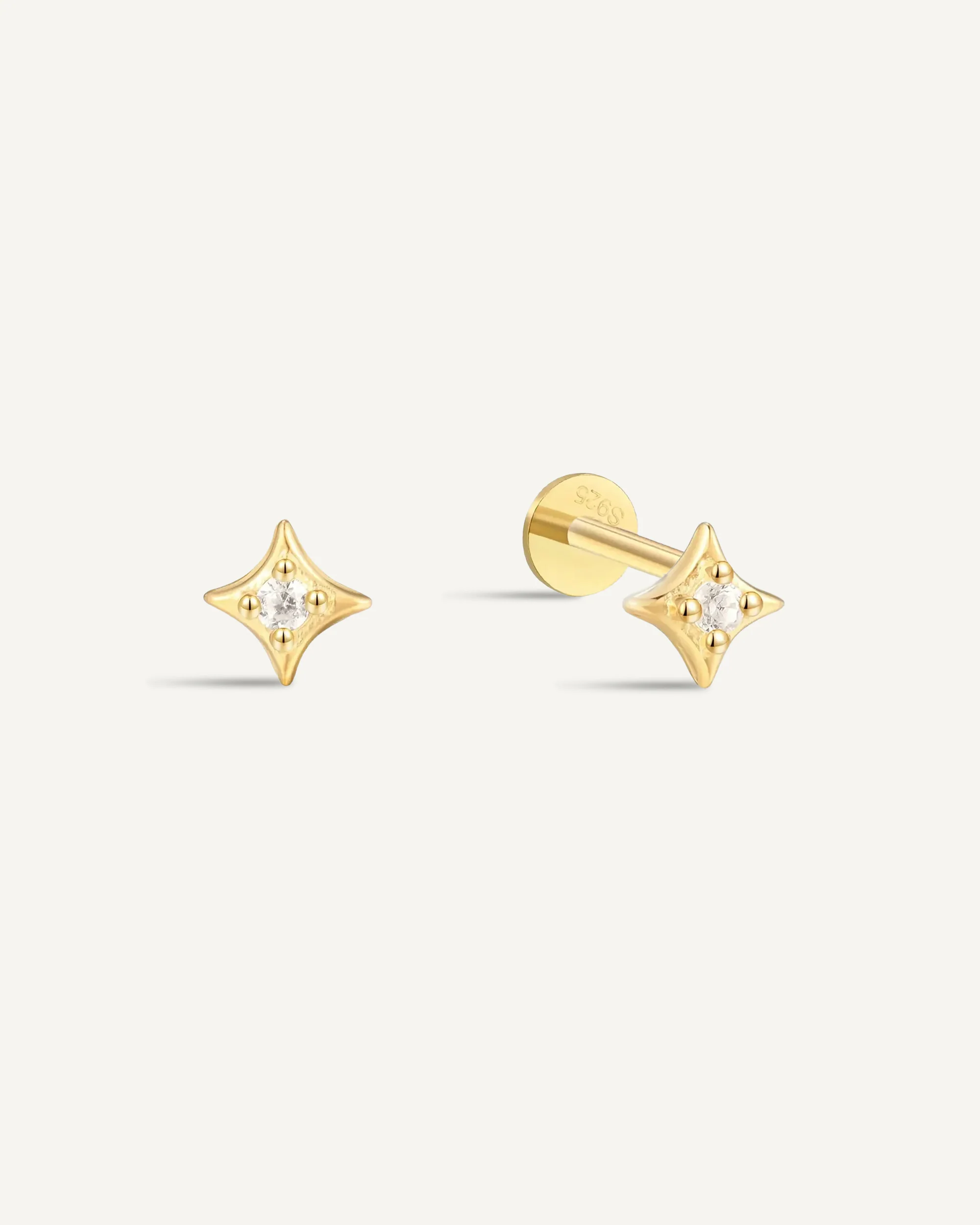 Cosmic Star Flat Back Stud in Gold - Image 4