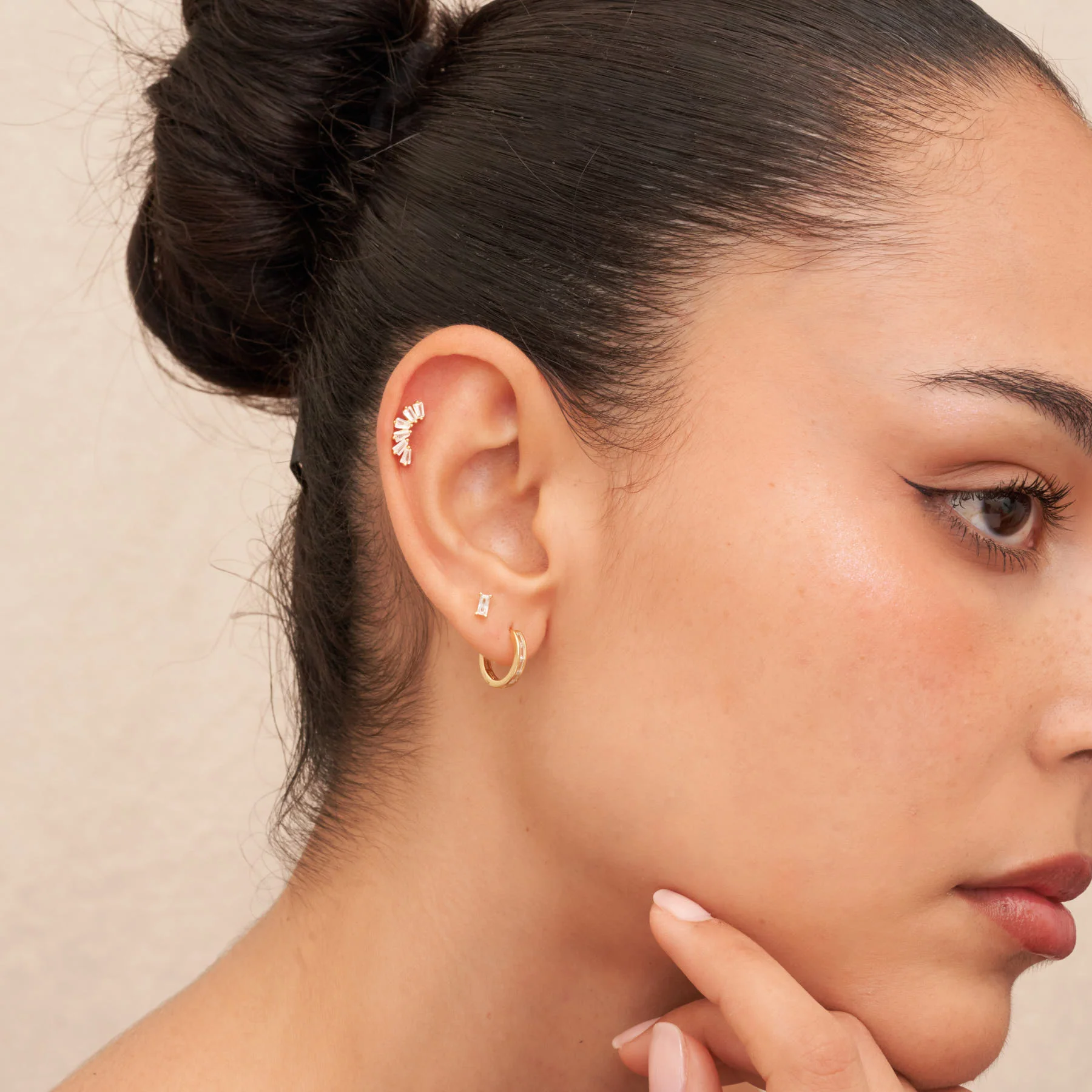 Crystal Cascade Flat Back Climber in Gold - Image 5