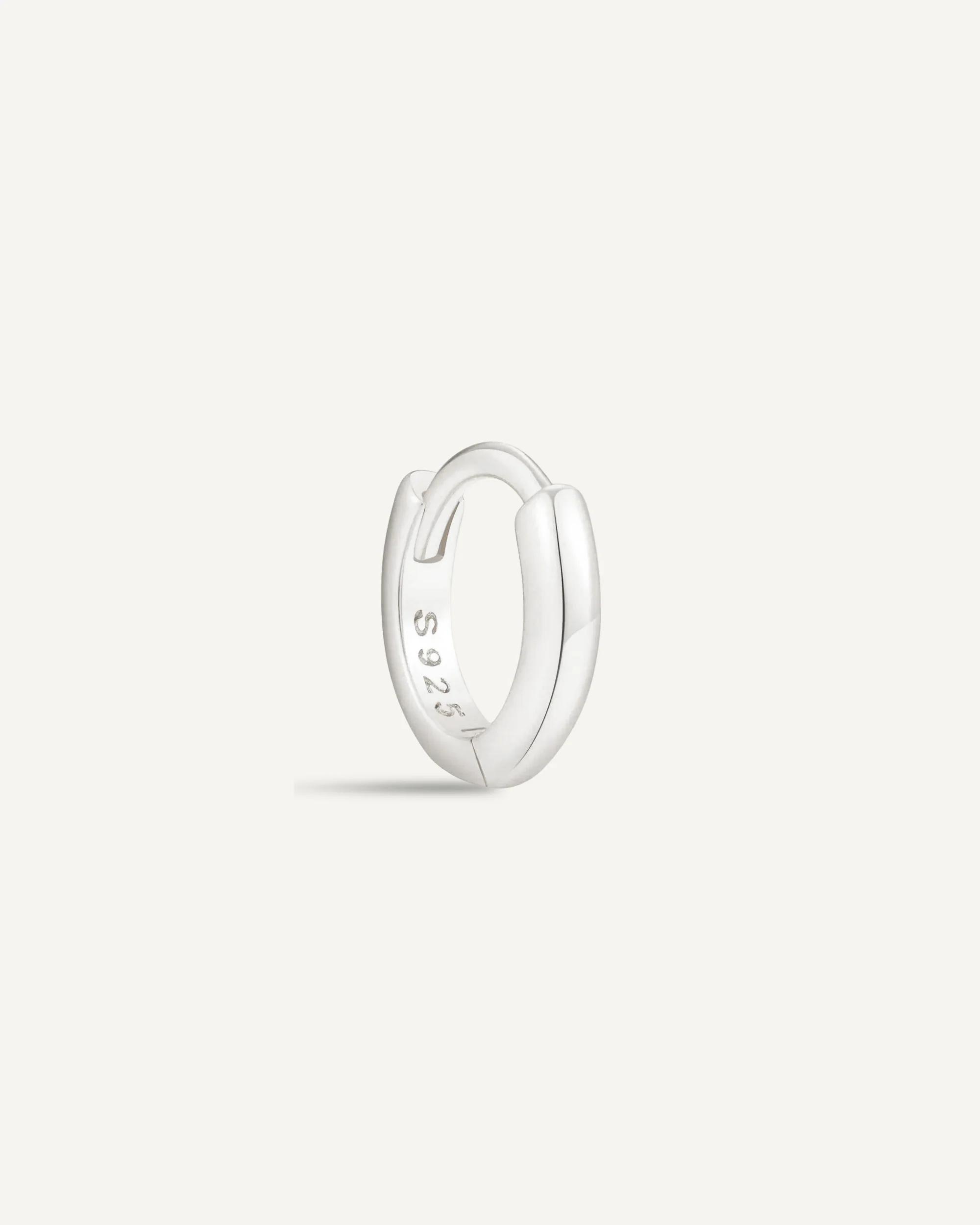 Essential Dainty Huggie Hoops In Silver - Image 5