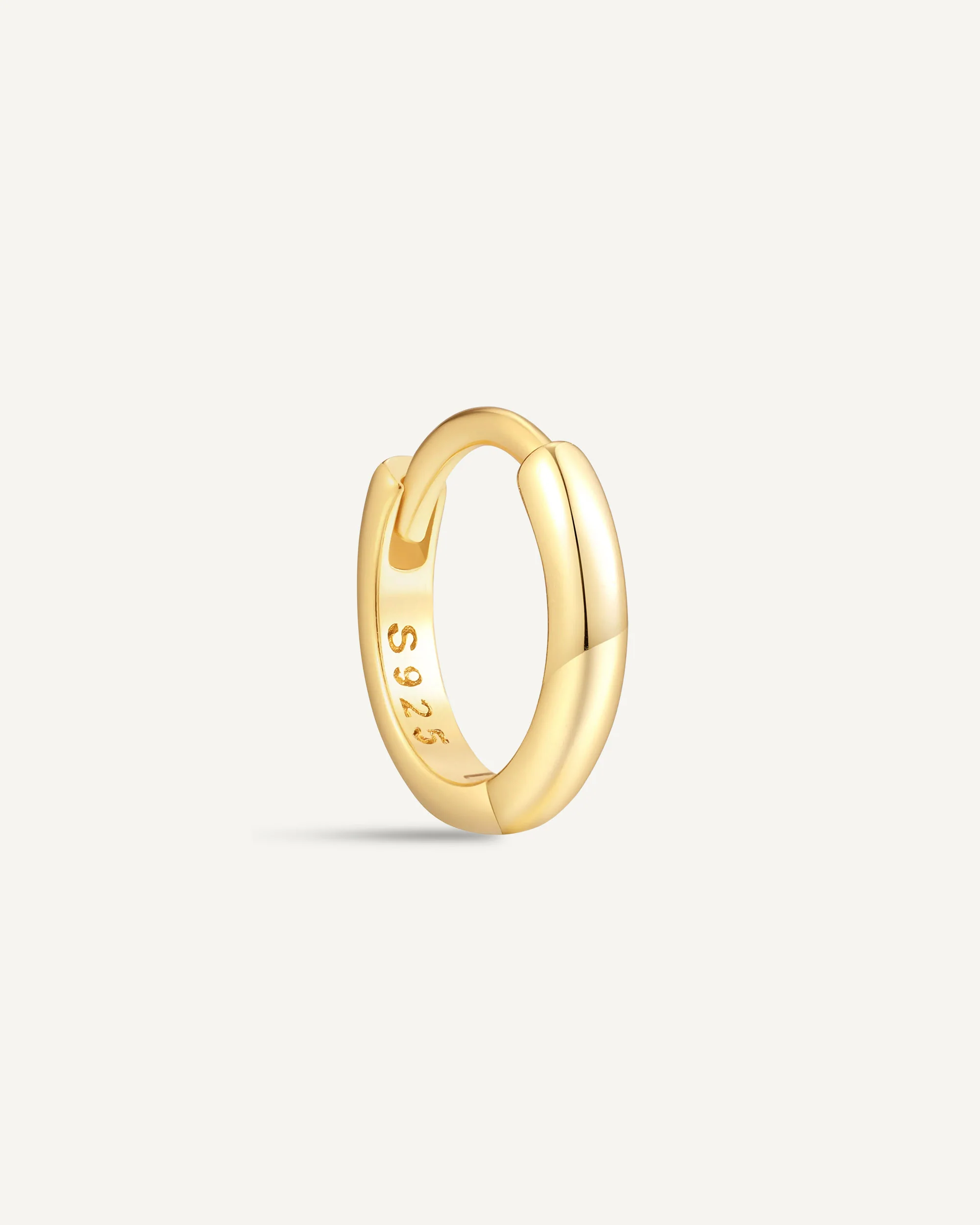 Essential Dainty Huggie Hoops In Gold - Image 7