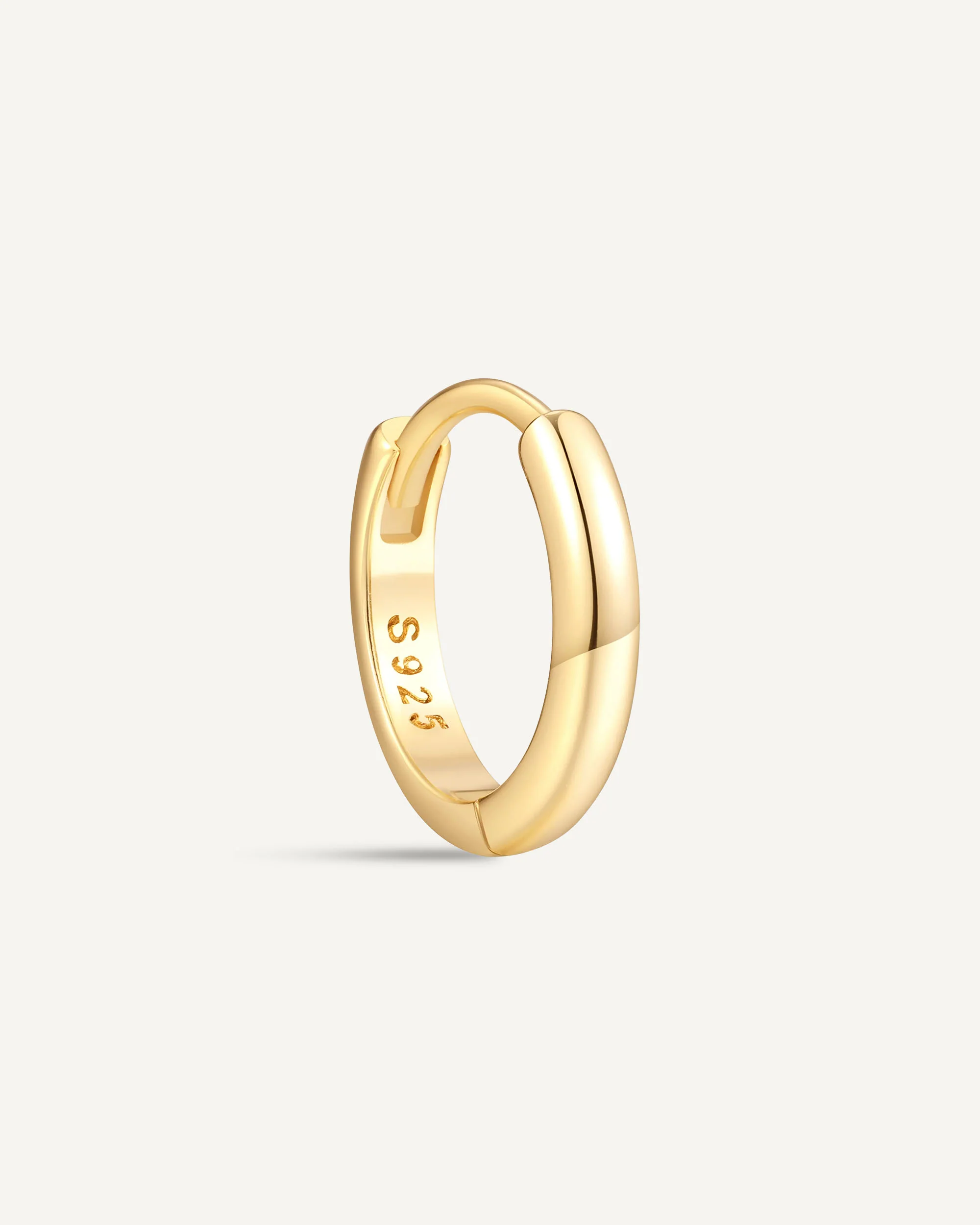 Essential Dainty Huggie Hoops In Gold - Image 9