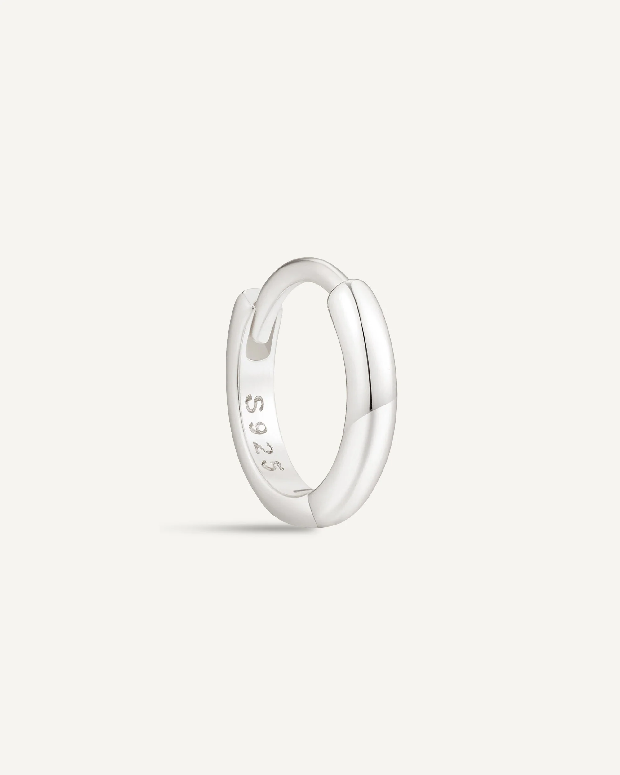 Essential Dainty Huggie Hoops In Silver - Image 7