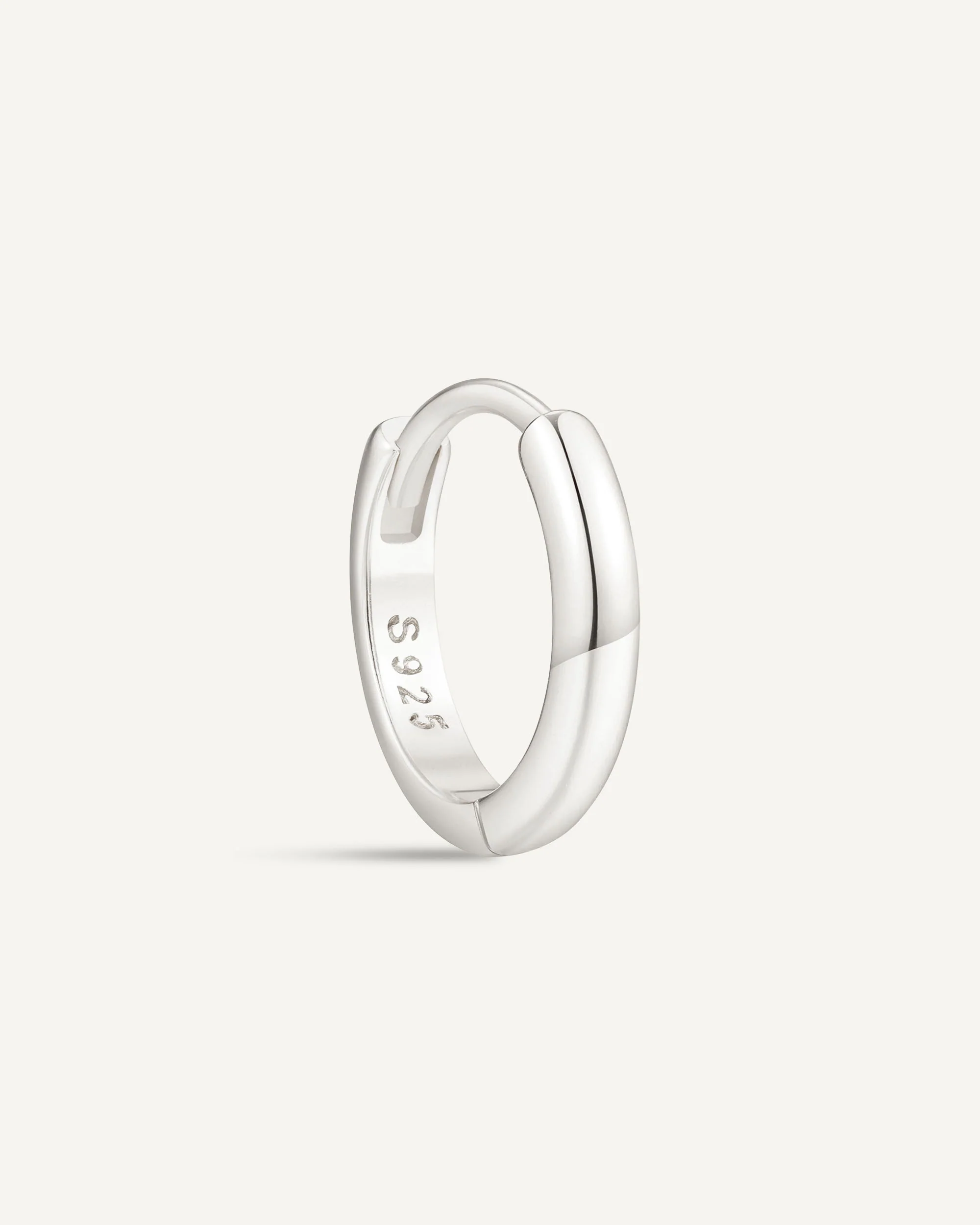 Essential Dainty Huggie Hoops In Silver - Image 9
