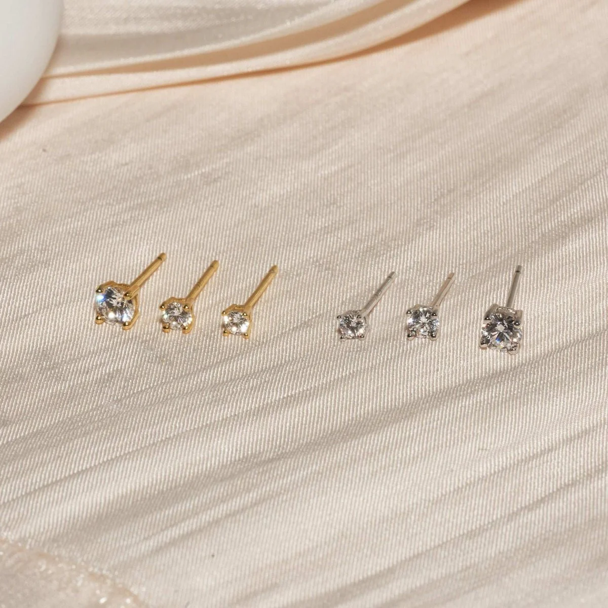 Essential Crystal Studs In Gold - Image 3