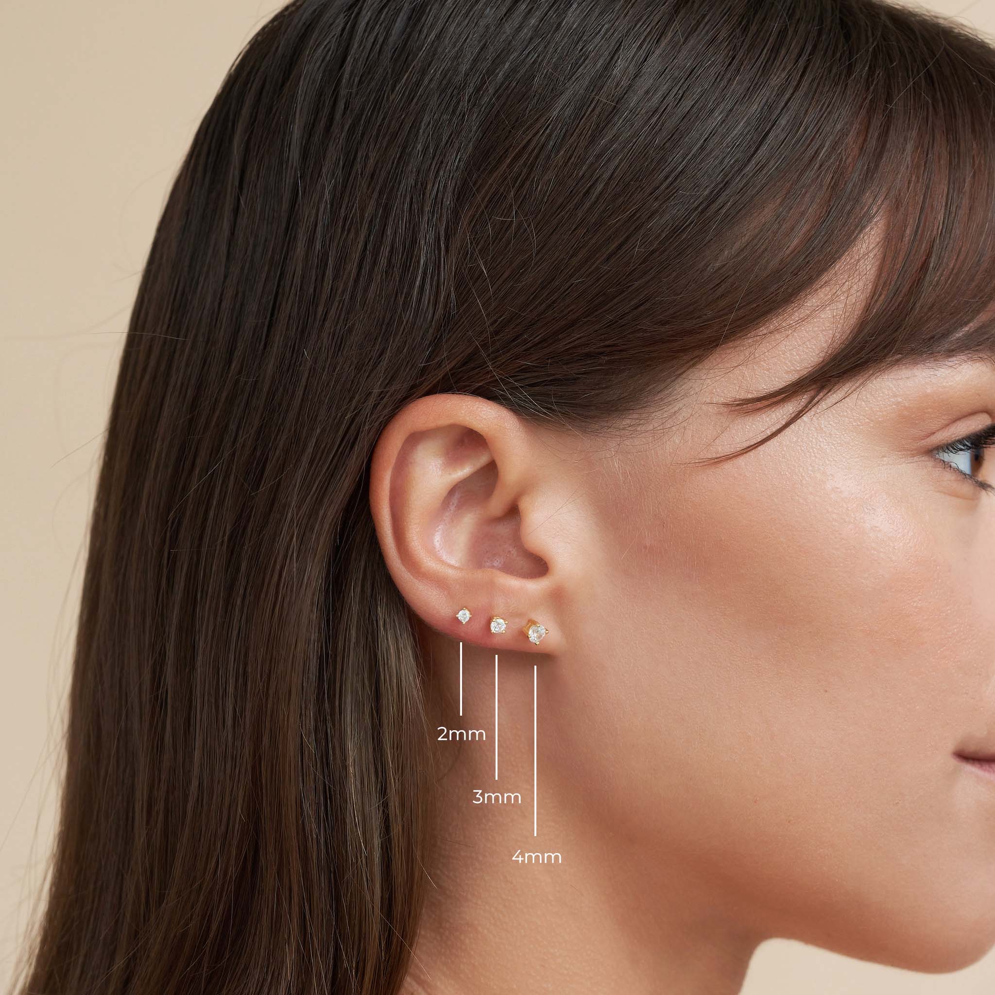 Essential Crystal Studs In Gold - Image 4