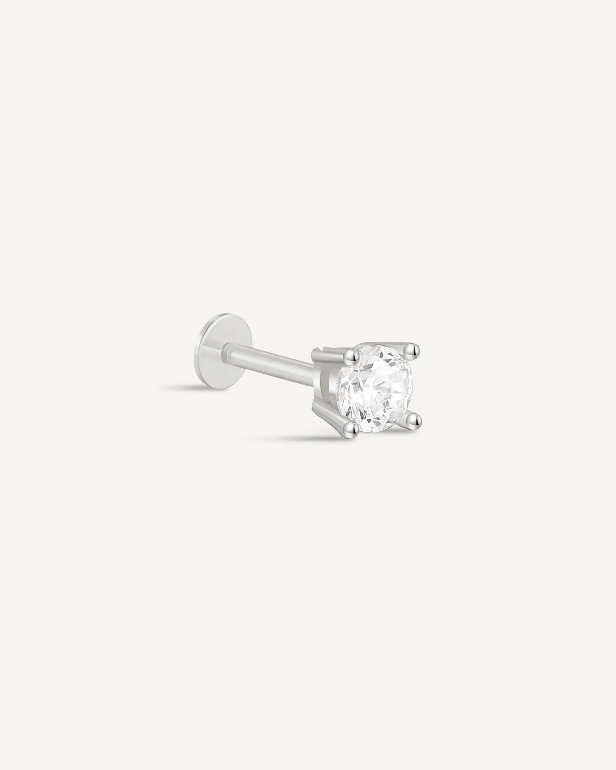 Essential Flat Back Diamond Studs In Silver - Image 10