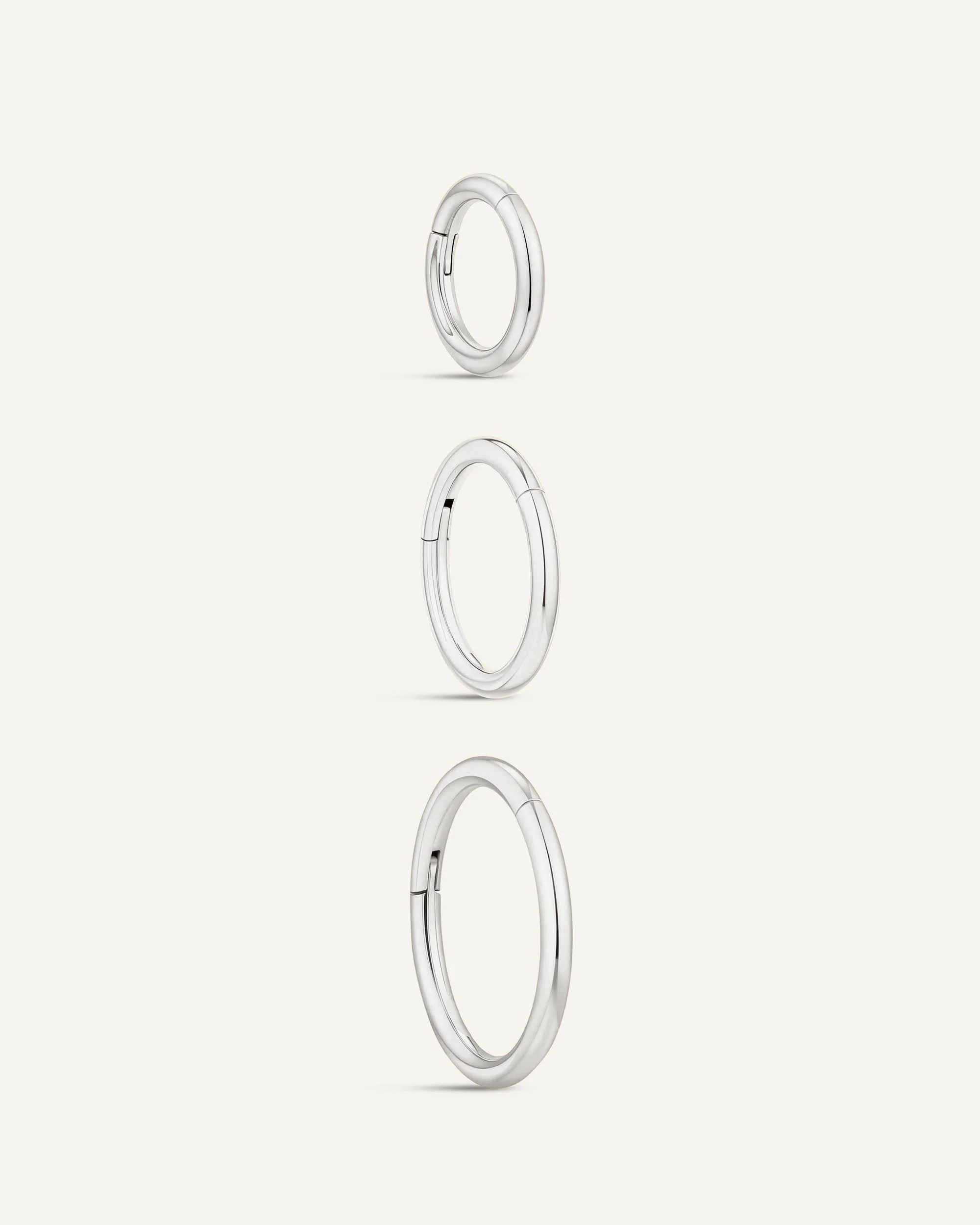 Essential Titanium Clicker Huggies In Silver