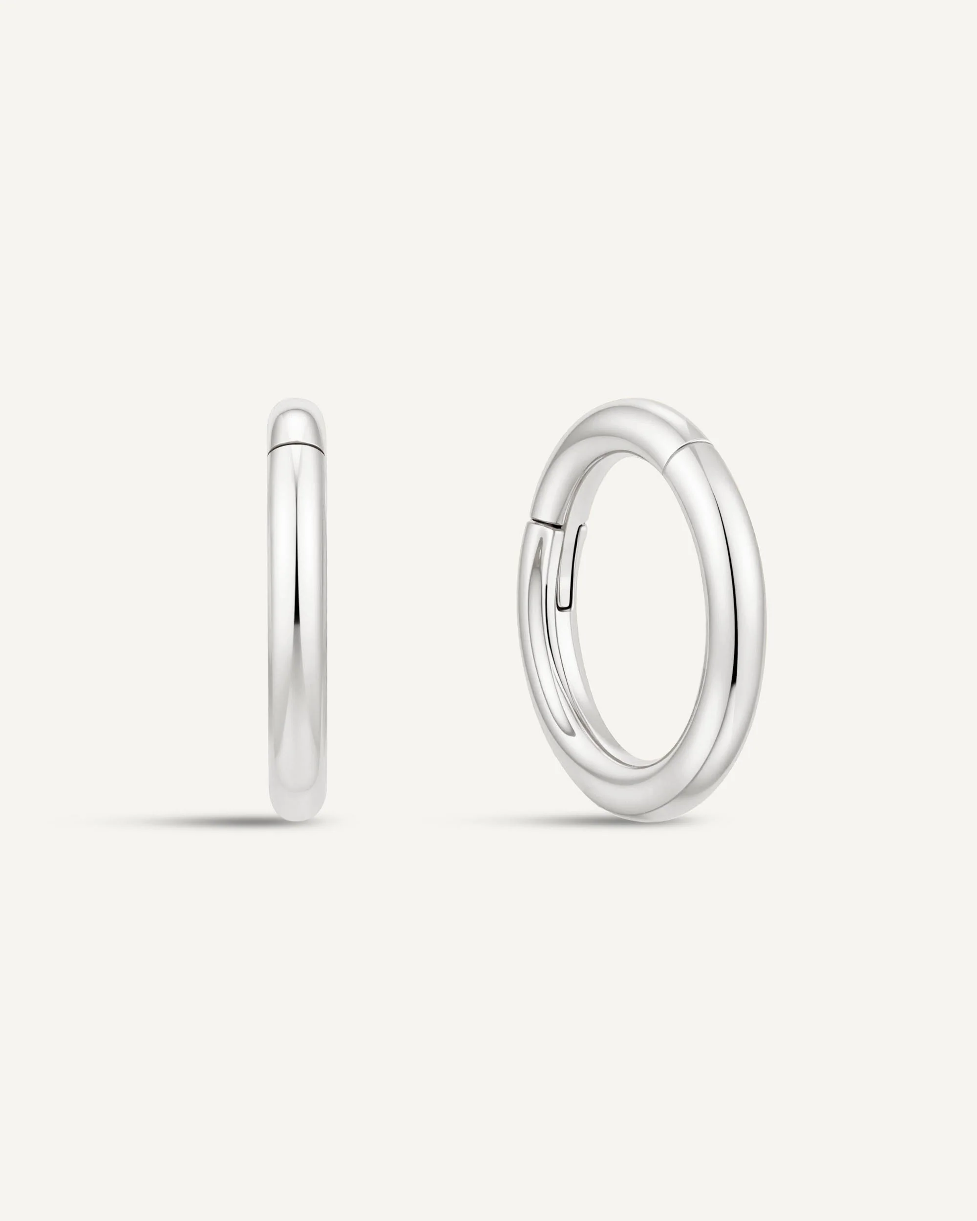 Essential Titanium Clicker Huggies In Silver - Image 5