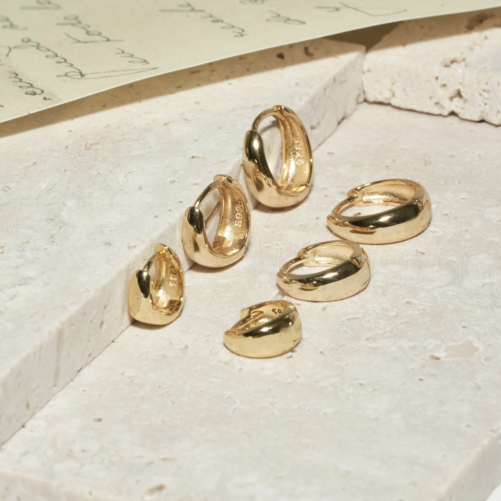 Everyday Tapered Huggies Set in Gold - Image 3