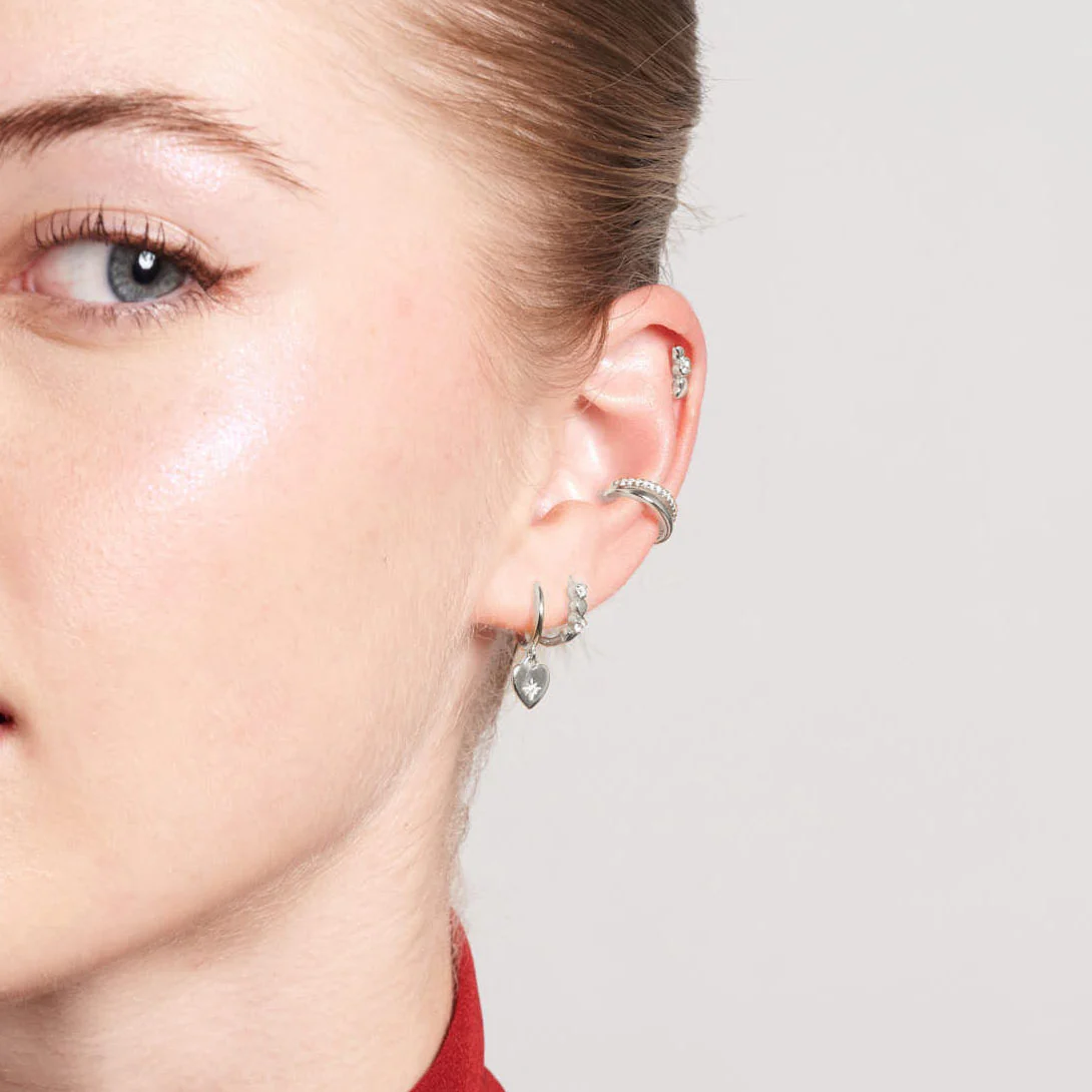 Triple Barbell Climber Studs In Silver - Image 3