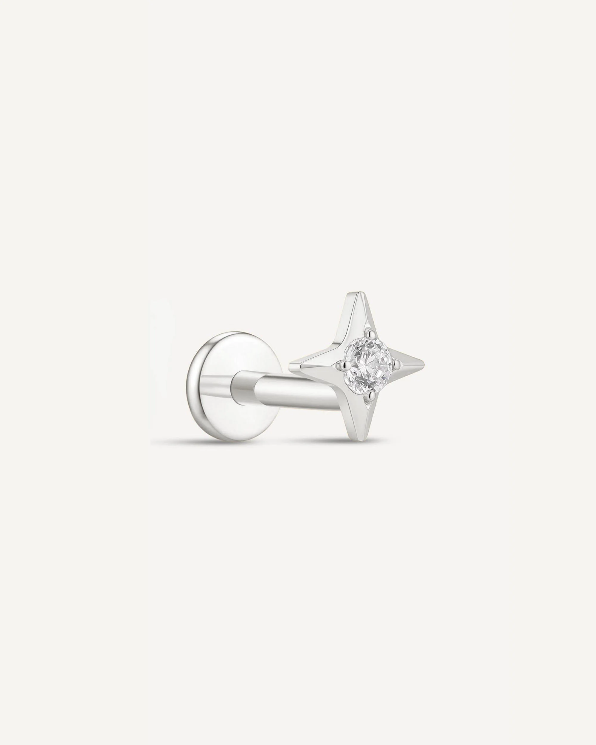 North Star Titanium Flat Back Studs In Silver