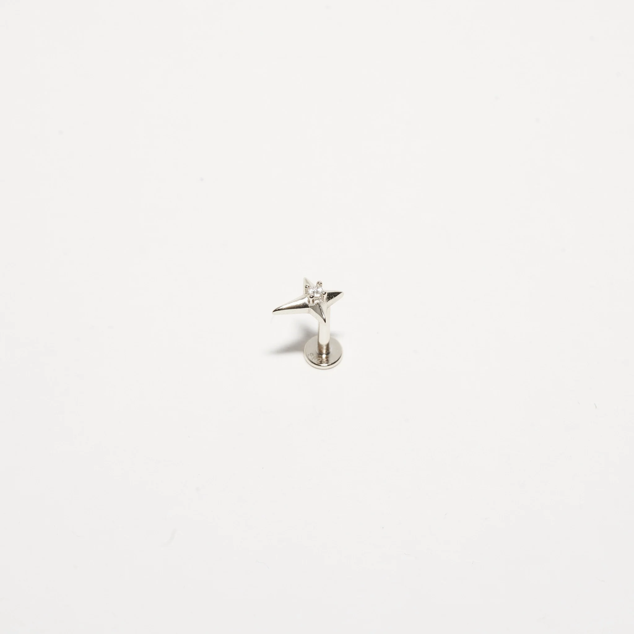 Nova Spark Flat Back Stud in Silver - Image 5