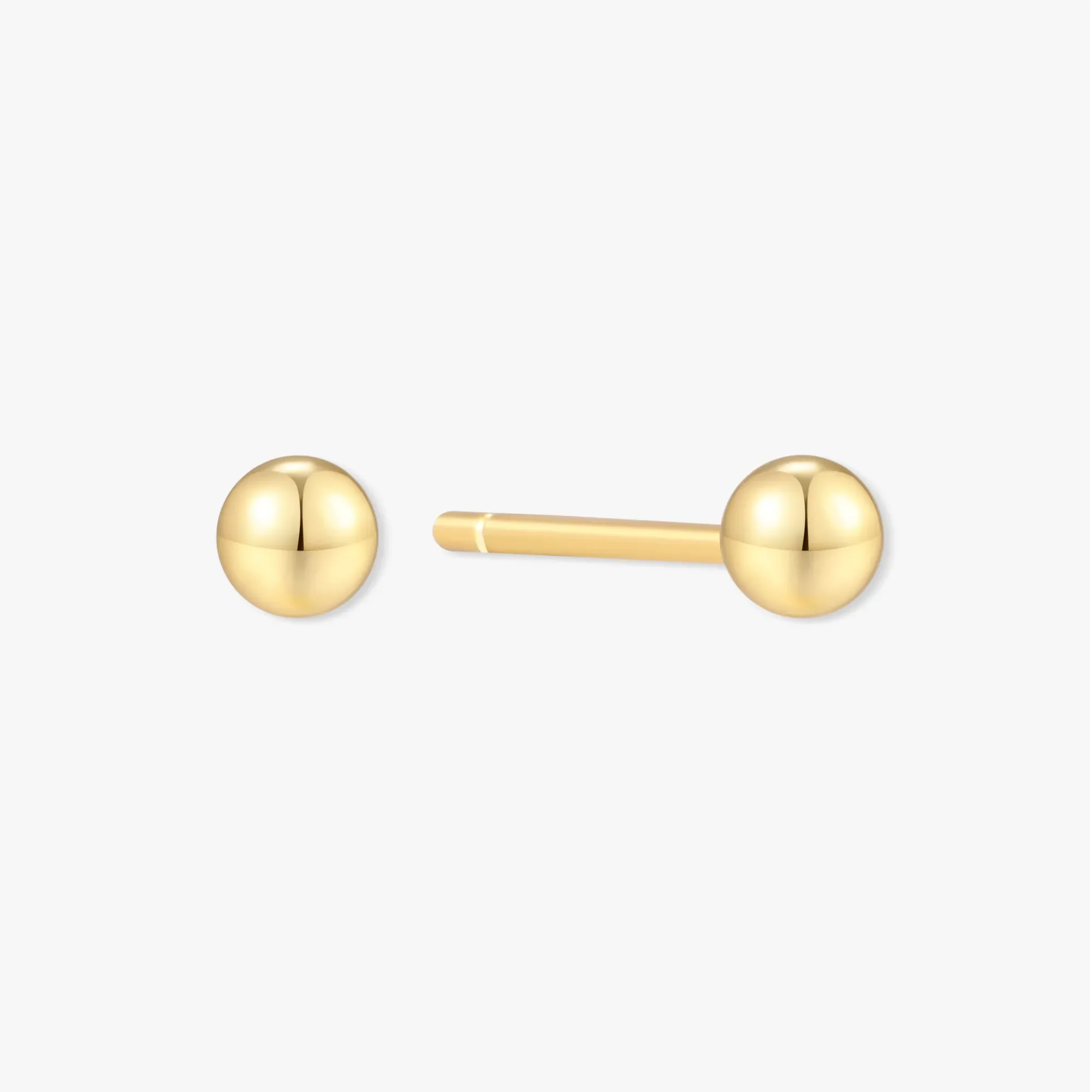 Plain Ball Studs In Gold - Image 6