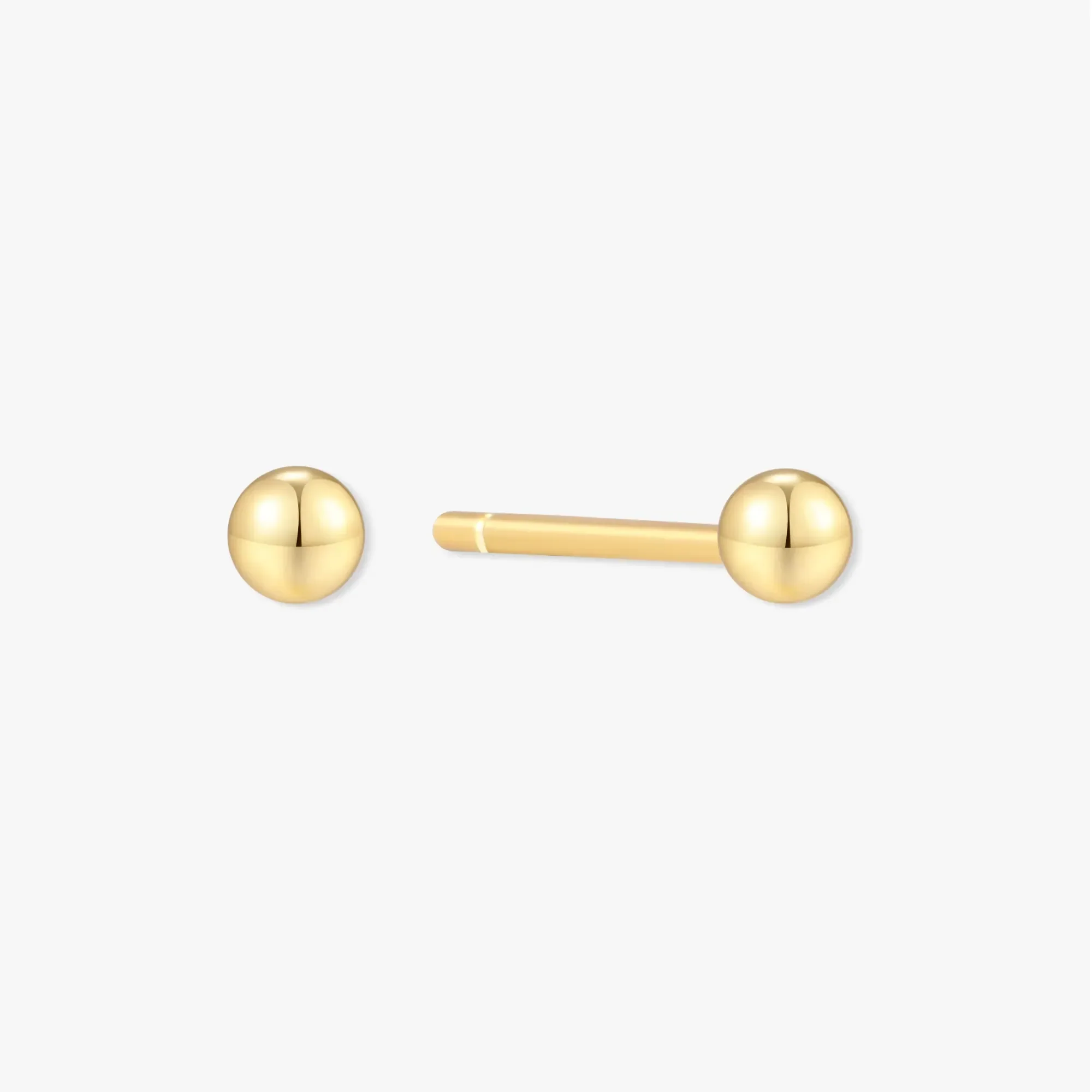 Plain Ball Studs In Gold - Image 7