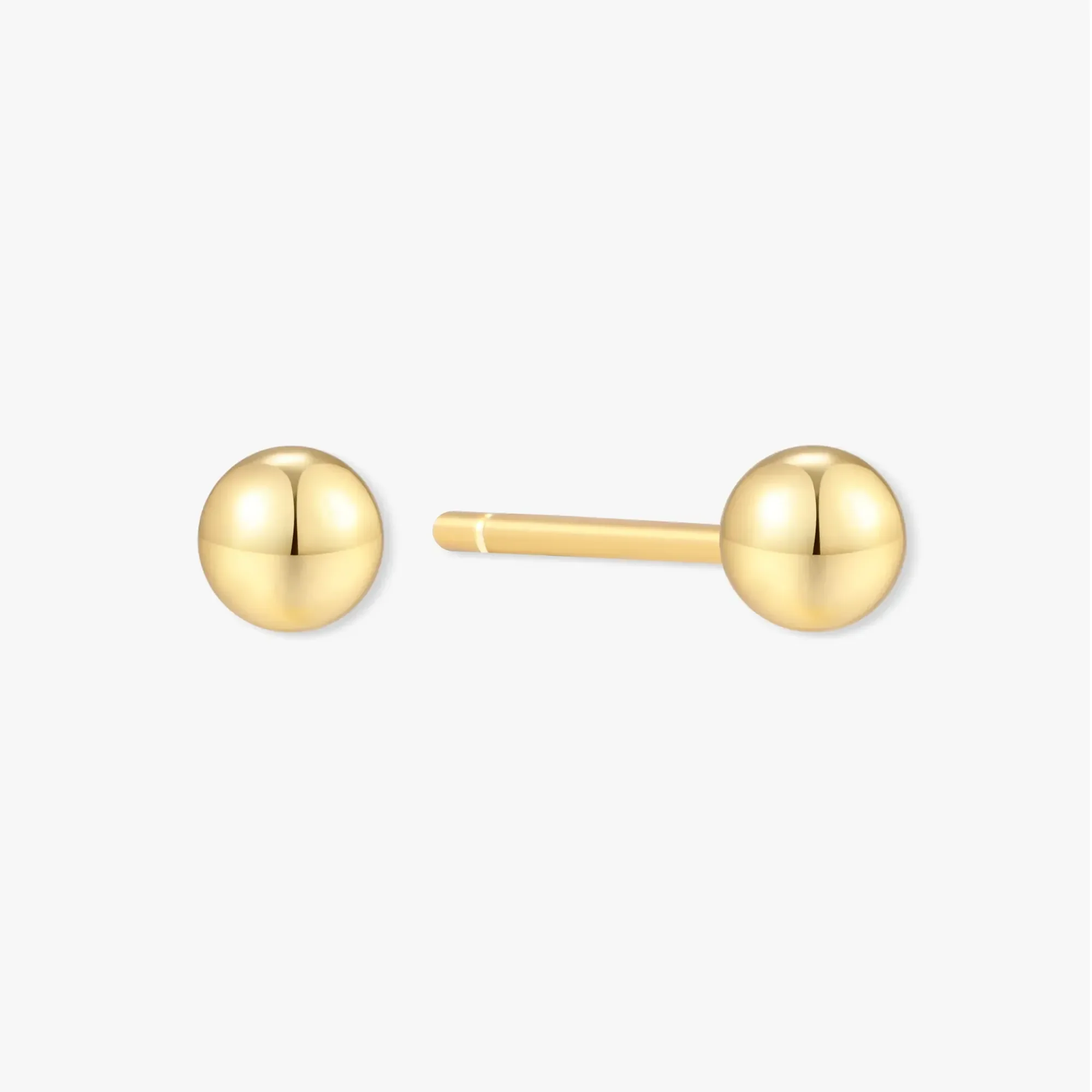 Plain Ball Studs In Gold - Image 8
