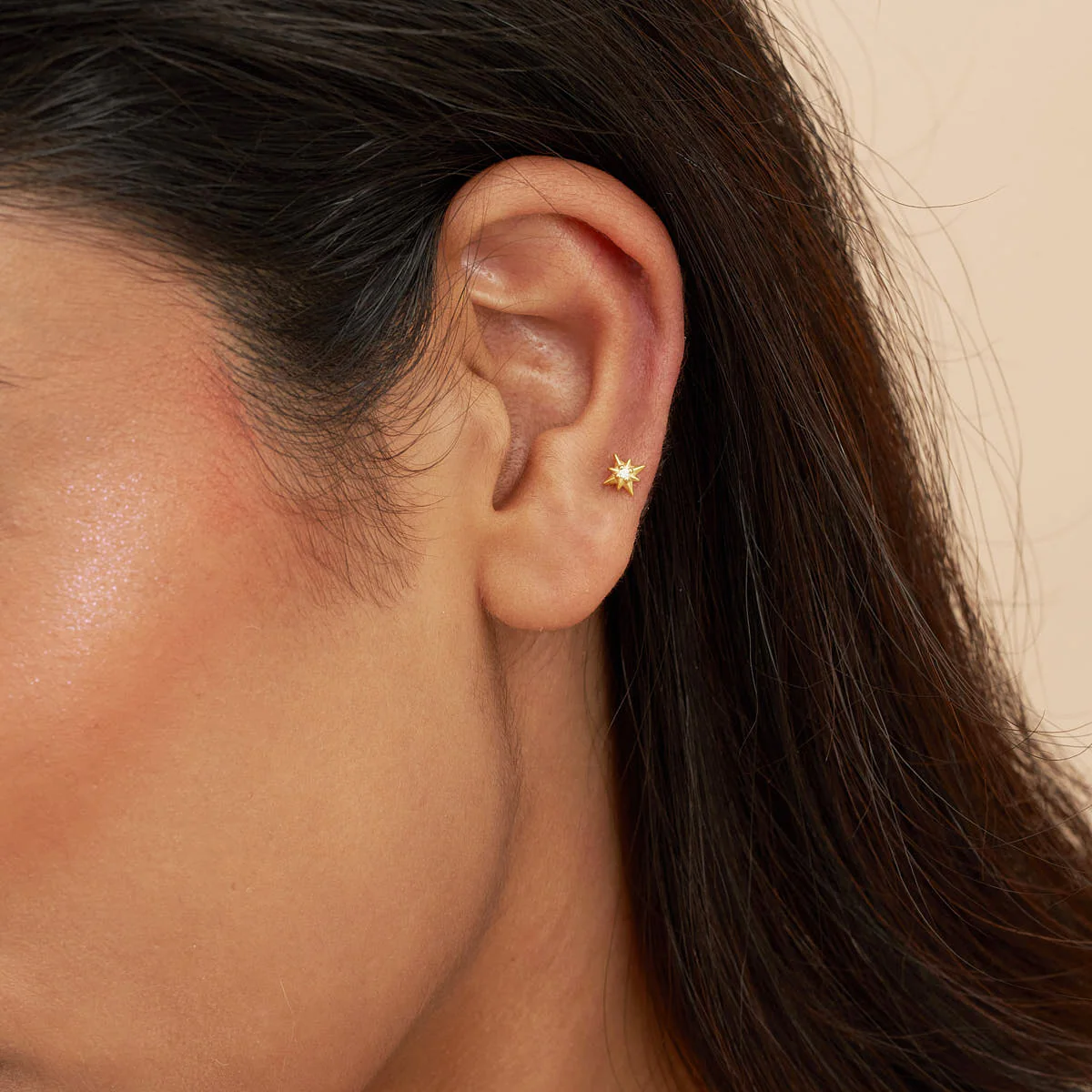 Starburst Crystal Flat Back Studs in Gold - Image 3