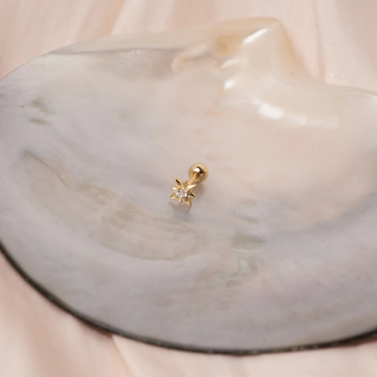 Starburst Helix Barbell Stud in Gold - Image 3