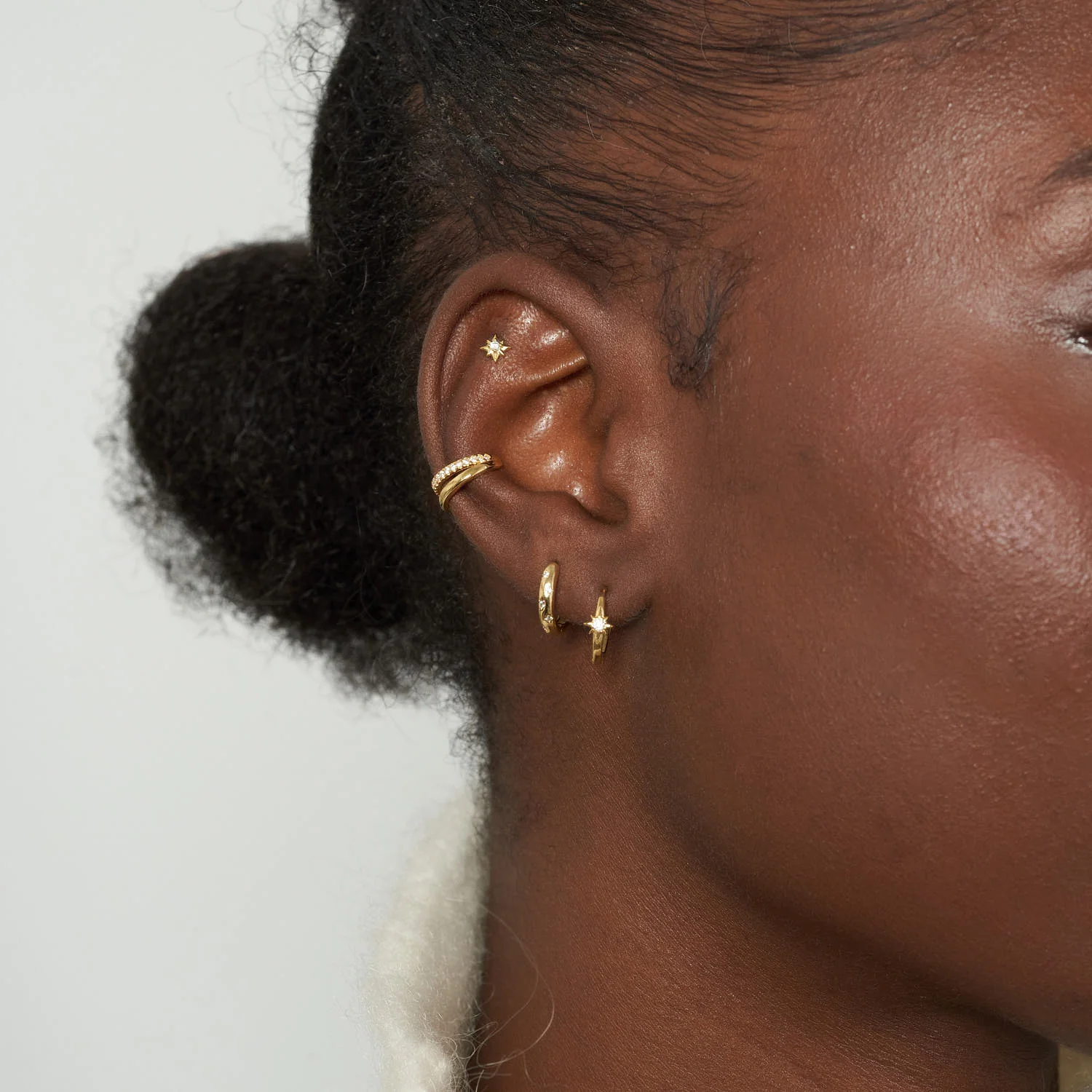 Starburst Helix Flat Back Stud in Gold - Image 3