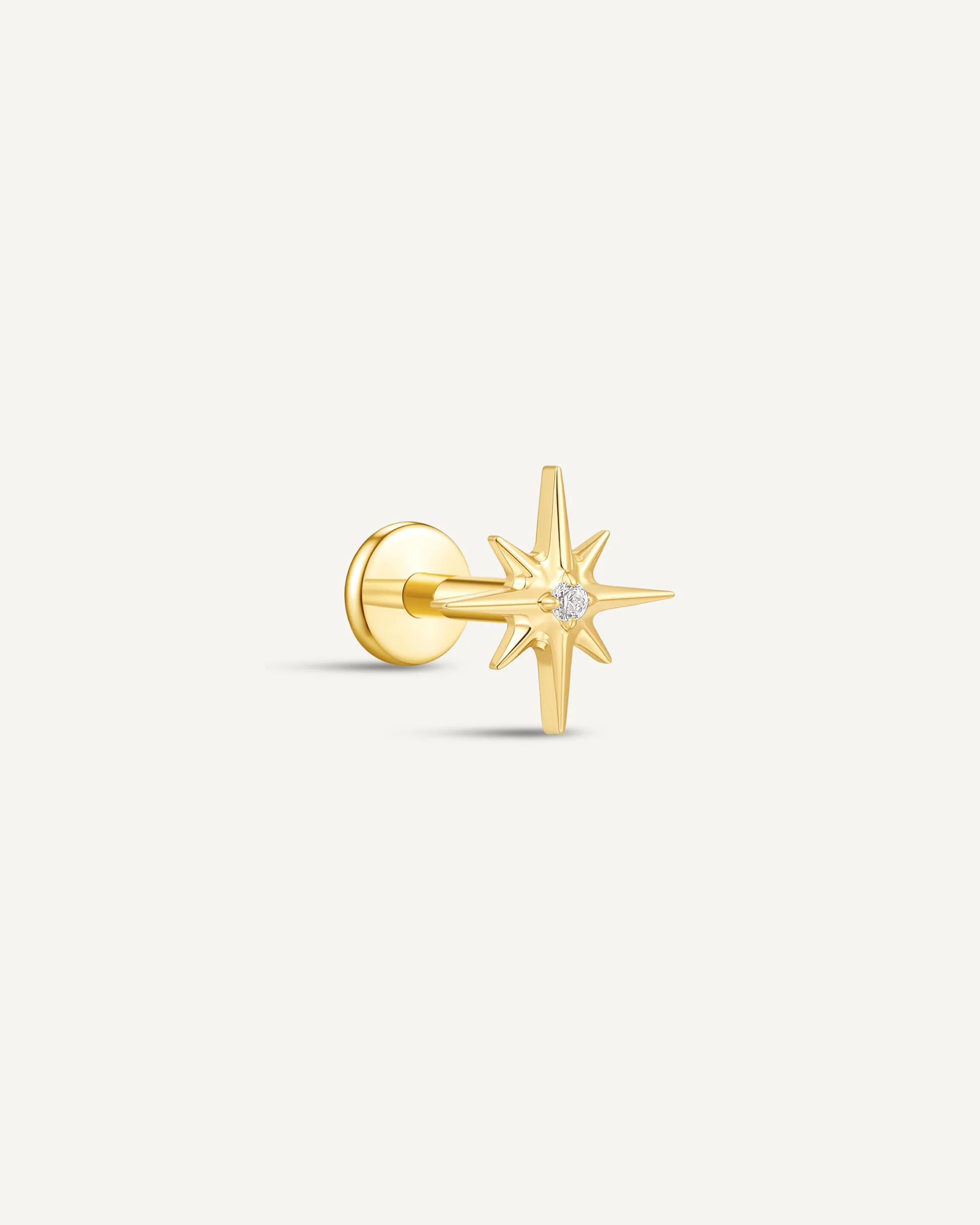 Starburst Titanium Flat Back Studs In Gold