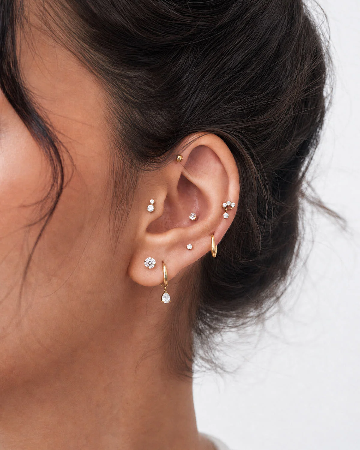Titanium Teardrop Helix Clicker Huggie In Gold - Image 3