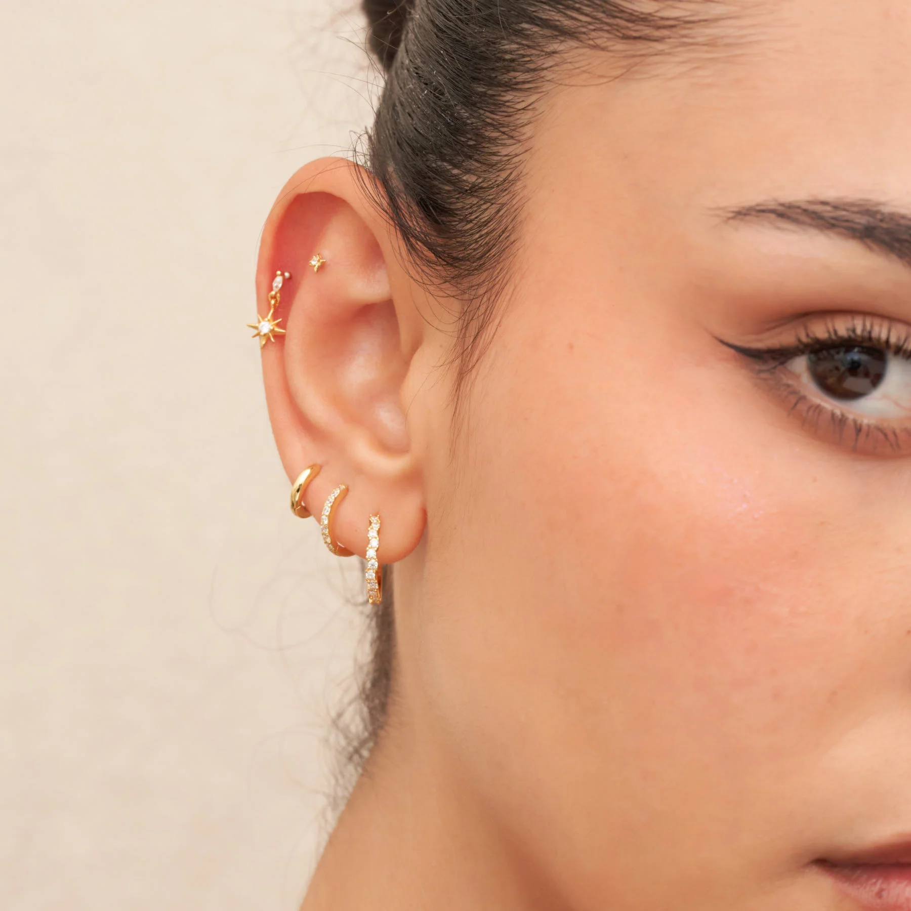 Twilight Star Flat Back Studs in Silver - Image 5